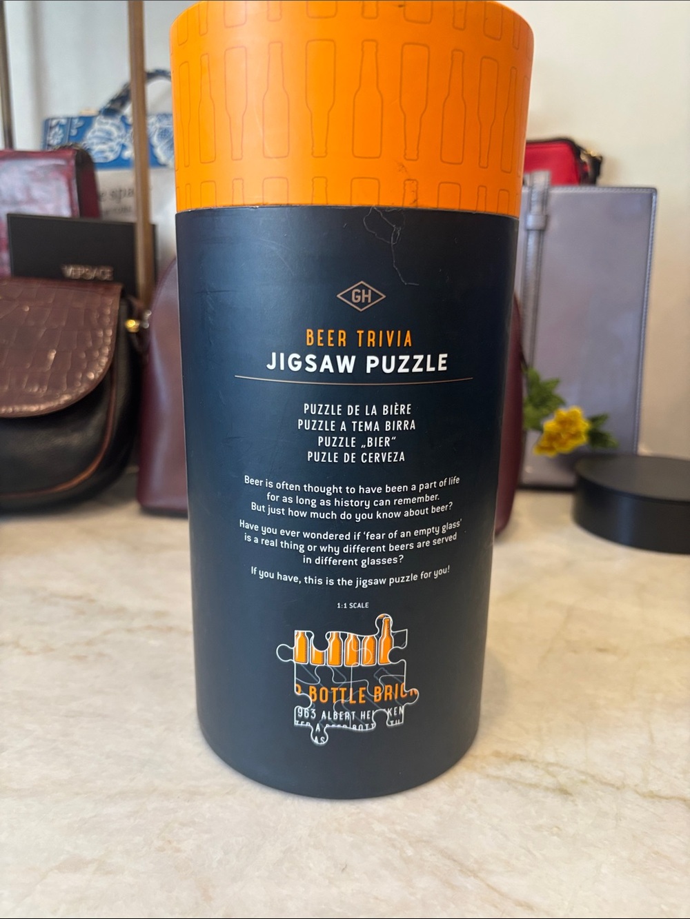 Beer Trivia Jigsaw Puzzle - Black & Orange - Picture 2 of 4